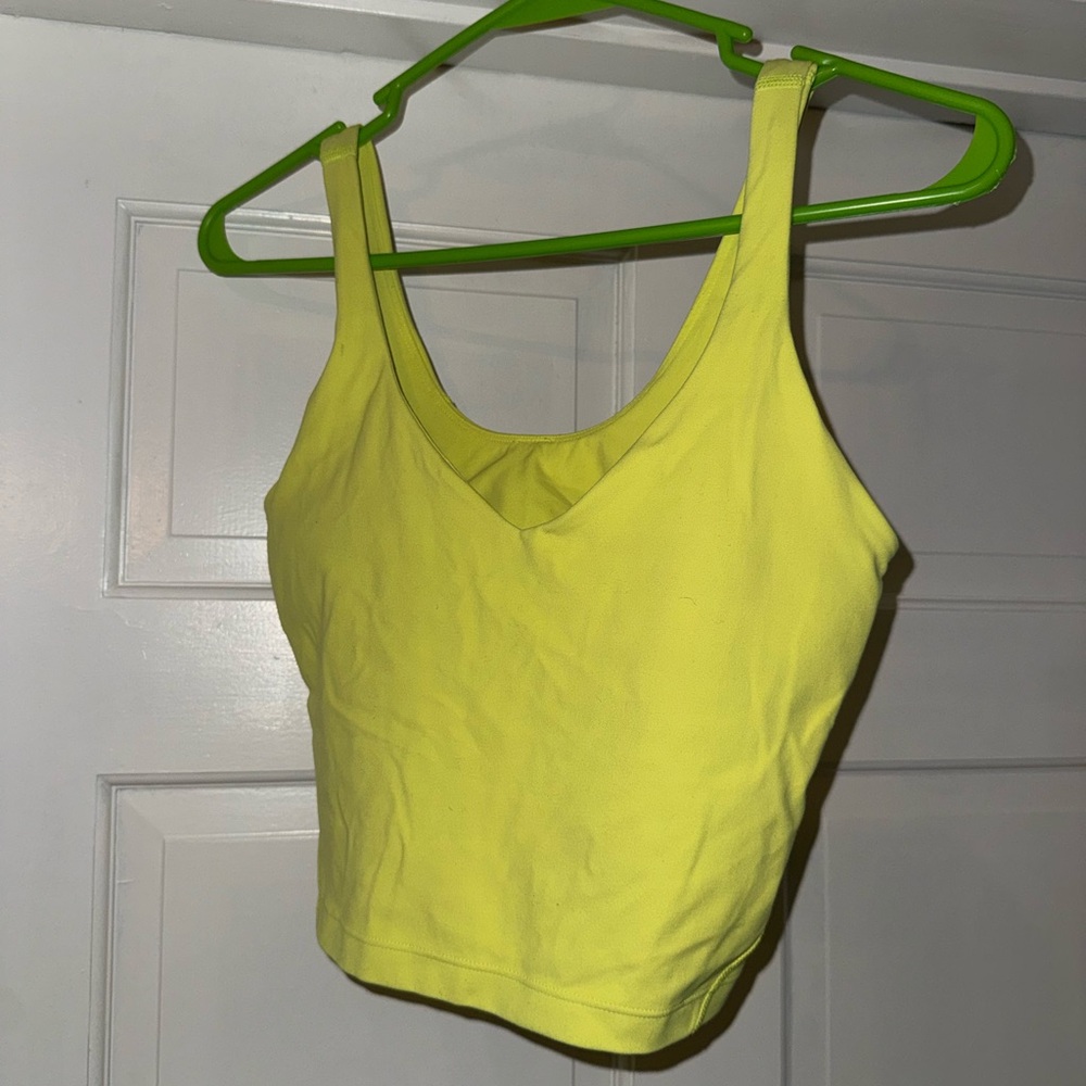 Lululemon align tank, neon yellow